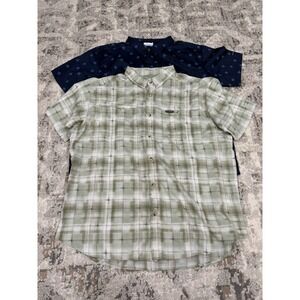 Lot Of 2 Columbia Short Sleeve ‎ Button-up Shirt Omni-Wick XL Fishing Shirt